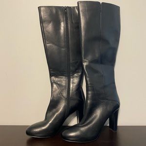 Nine West Black Leather “GetMGirl” Knee High Boots; Size 9.
